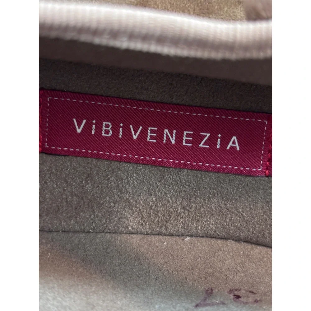 Vibi‎ Venezia Brown Mary Jane Furlane Venetian Flats Shoes Torcello Size 37 US 7